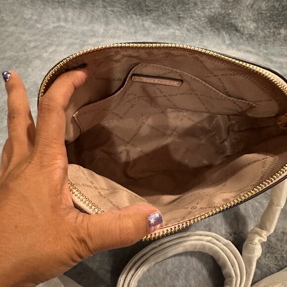 Michael Kors Jet Set Travel Medium Metallic Signature Logo Dome Crossbody Bag - Picture 4 of 4